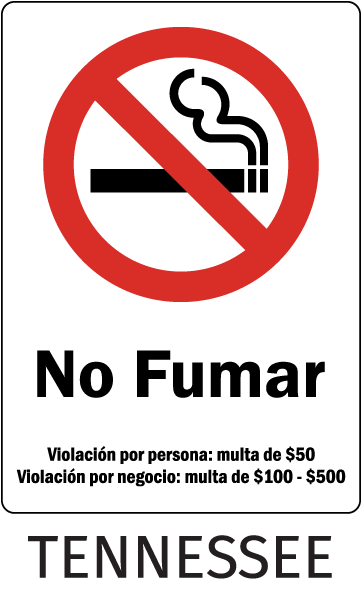 Tennessee No Smoking Sign