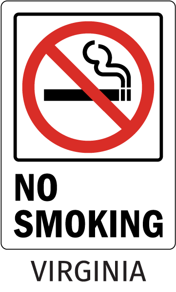 Virginia No Smoking Sign