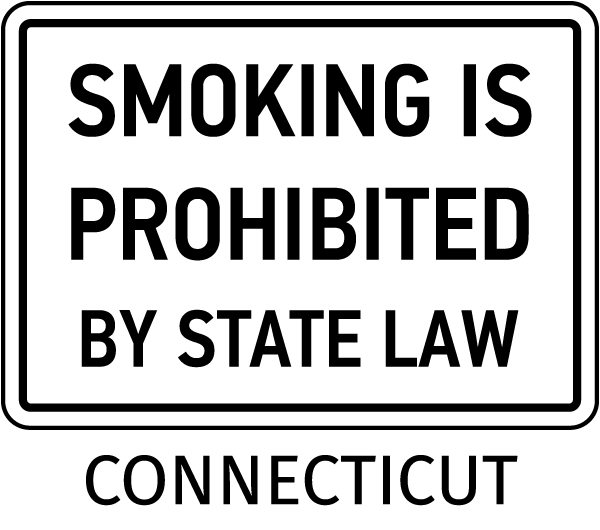 Connecticut No Smoking Sign