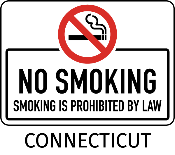 Connecticut No Smoking Sign