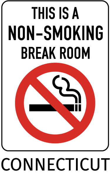 Connecticut No Smoking Sign
