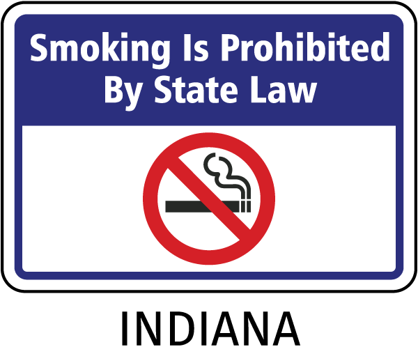 Indiana No Smoking Sign