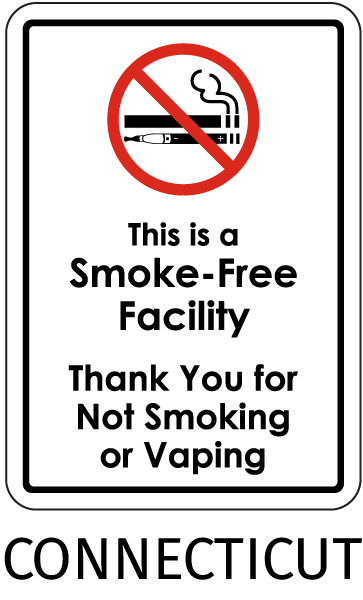 Connecticut No Smoking Sign