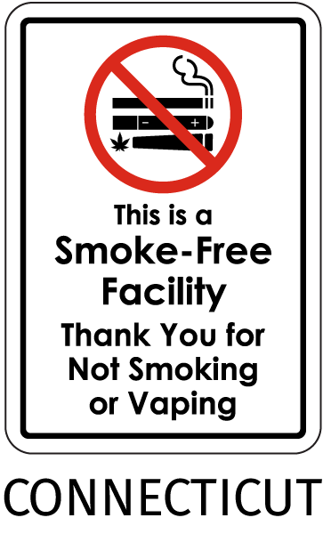 Connecticut No Smoking Sign
