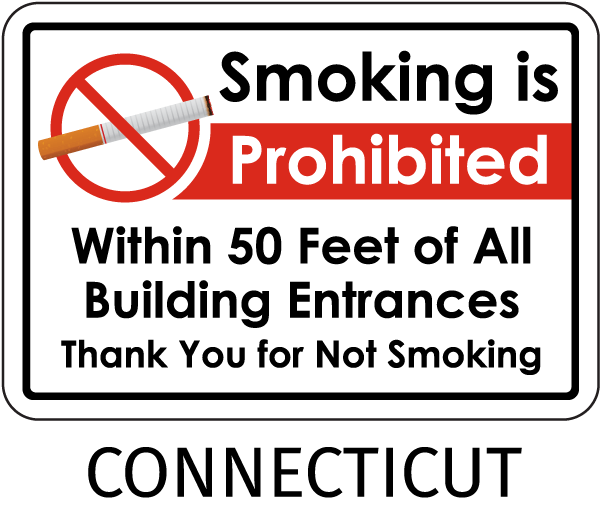 Connecticut No Smoking Sign