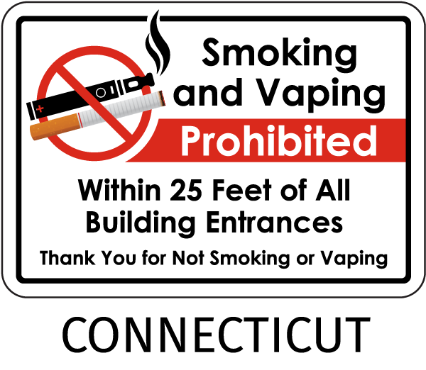 Connecticut No Smoking Sign