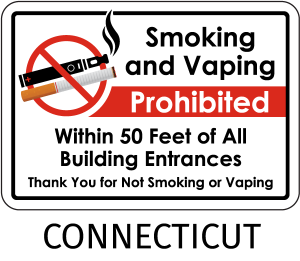 Connecticut No Smoking Sign