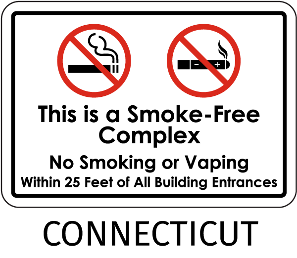 Connecticut No Smoking Sign