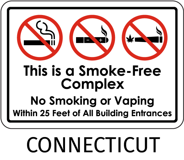 Connecticut No Smoking Sign