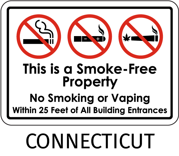 Connecticut No Smoking Sign