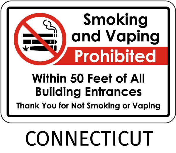 Connecticut No Smoking Sign