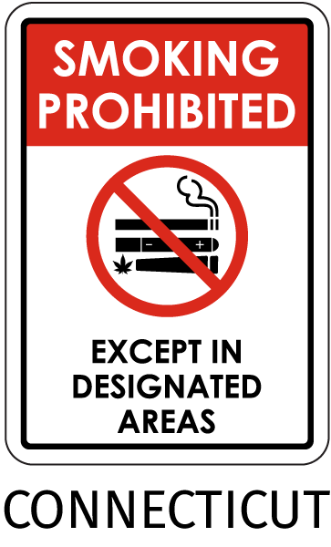 Connecticut No Smoking Sign