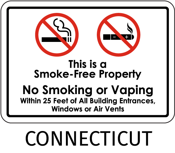Connecticut No Smoking Sign