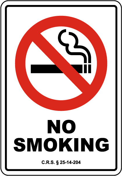 Colorado No Smoking Sign