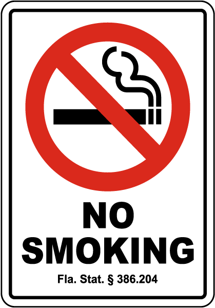 Florida No Smoking Sign