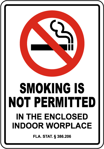Florida Smoking Is Not Permitted Sign