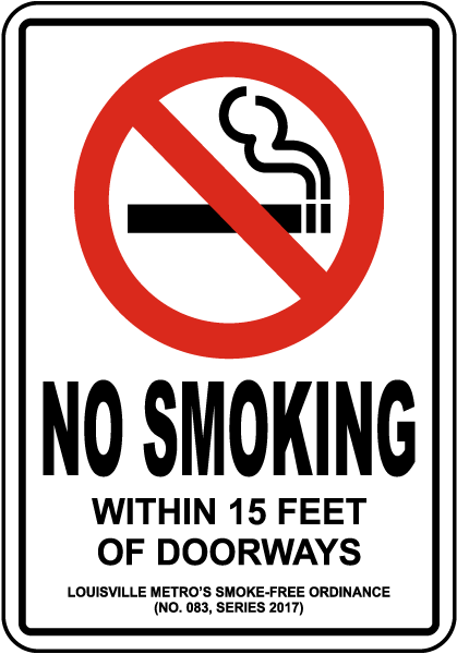 Louisville, Kentucky No Smoking Sign