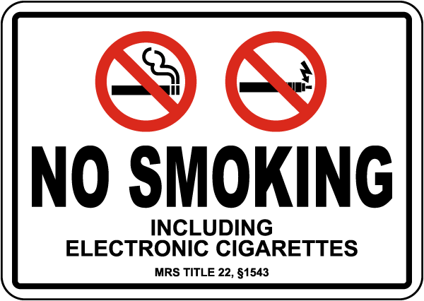 Maine No Smoking Sign