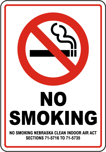 Nebraska No Smoking Sign
