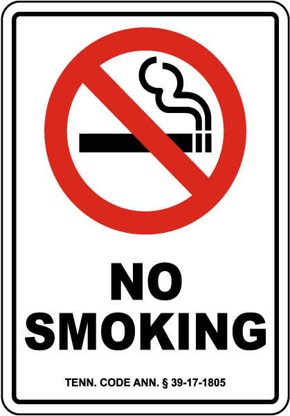 Tennessee No Smoking Sign