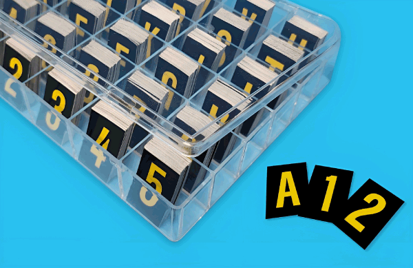 1" Black/Reflective Yellow Letters & Numbers Utility Kit