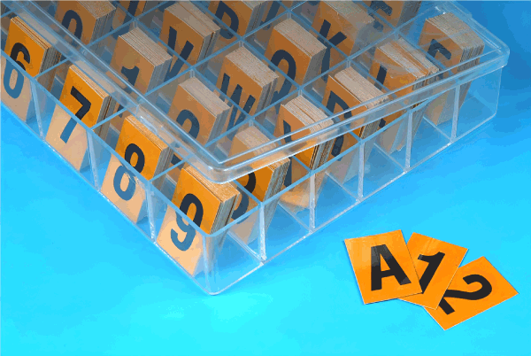 1" Reflective Orange/Black Letters & Numbers Utility Kit