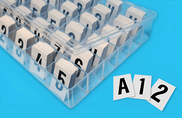 1" Reflective White/Black Letters & Numbers Utility Kit