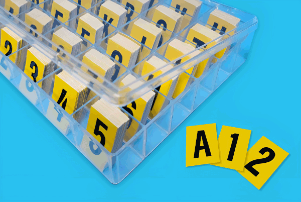 1" Reflective Yellow/Black Letters & Numbers Utility Kit