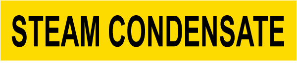 Steam Condensate Pipe Label
