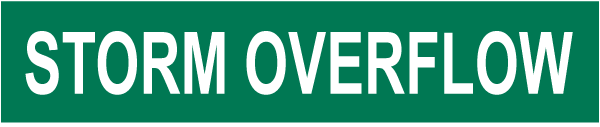 Storm Overflow Self-Adhesive Pipe Marker