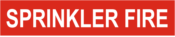 Sprinkler Fire Pipe Label