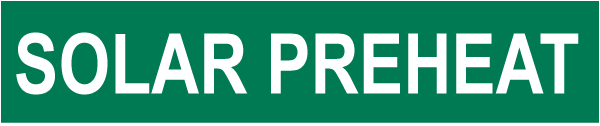 Solar Preheat Pipe Label