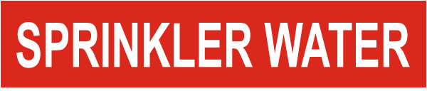 Sprinkler Water Pipe Label