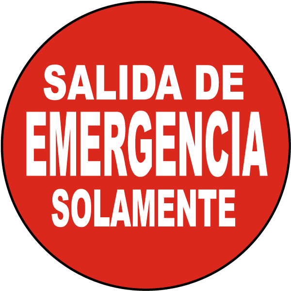 Spanish Emergency Exit Floor Sign