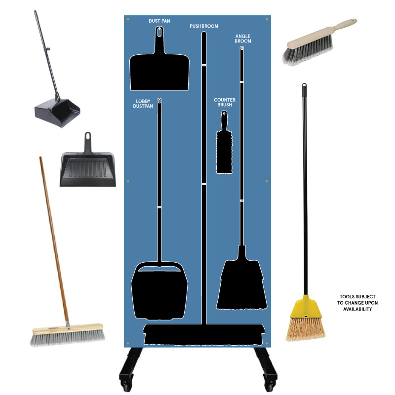 Clean and Sweep Tools 5S Dry Mobile Shadow Board Blue/Black