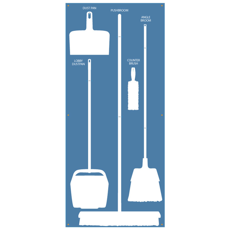 Clean and Sweep 5S Dry Shadow Board Blue/White