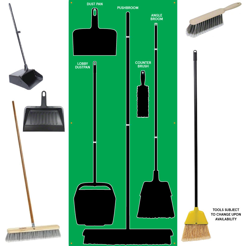 Clean and Sweep Tools 5S Dry Shadow Board Green/Black