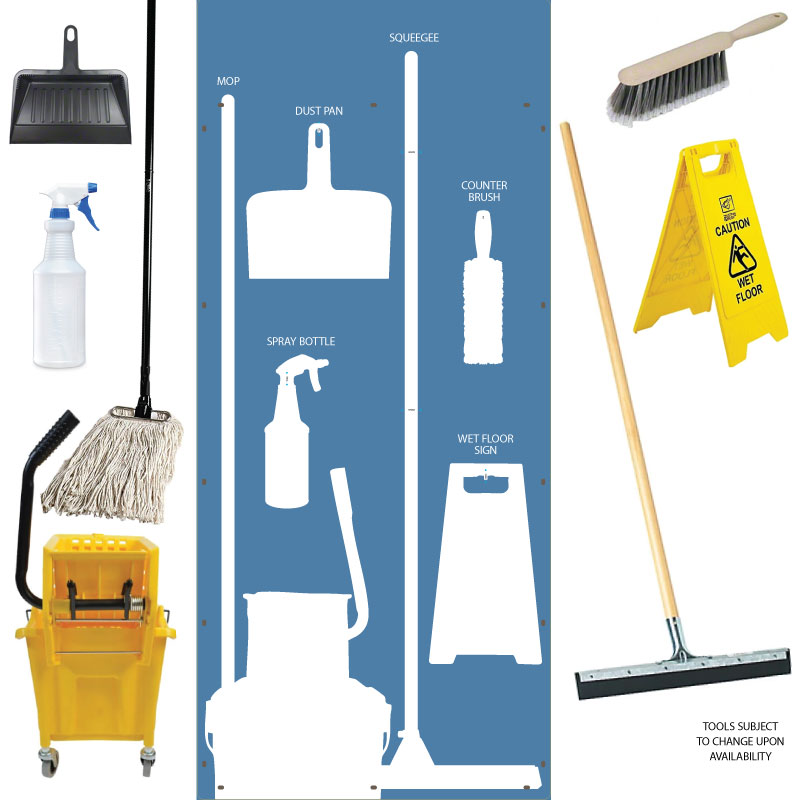 Clean and Sweep Tools 5S Wet Shadow Board Blue/White