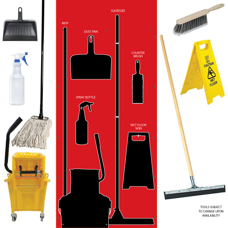 Clean and Sweep Tools 5S Wet Shadow Board Red/Black