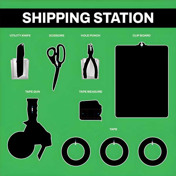 Shipping Station Pack 5S Shadow Board