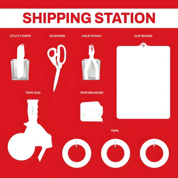 Shipping Station Pack 5S Shadow Board