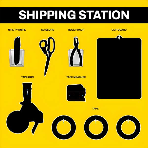 Shipping Station Pack 5S Shadow Board
