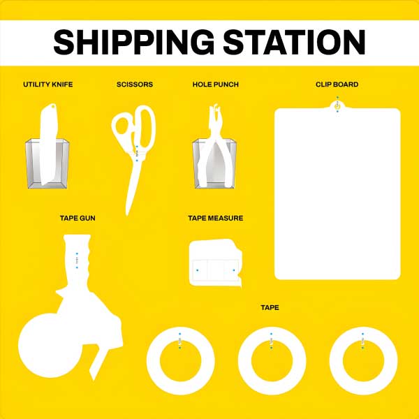 Shipping Station Pack 5S Shadow Board