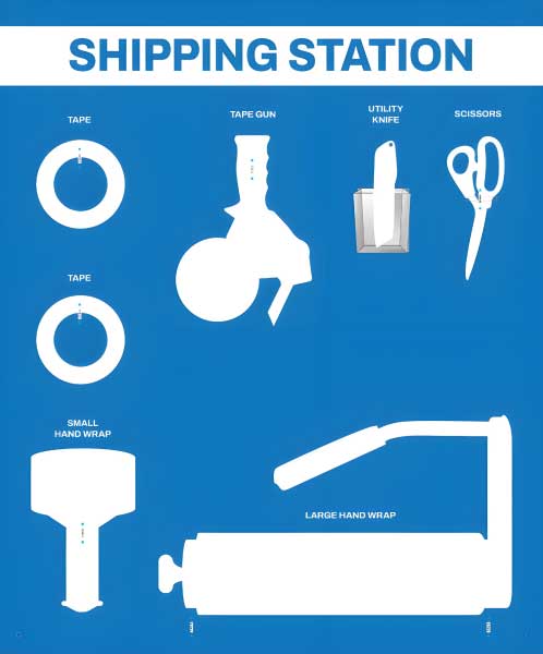 Shipping Station Wrap 5S Shadow Board
