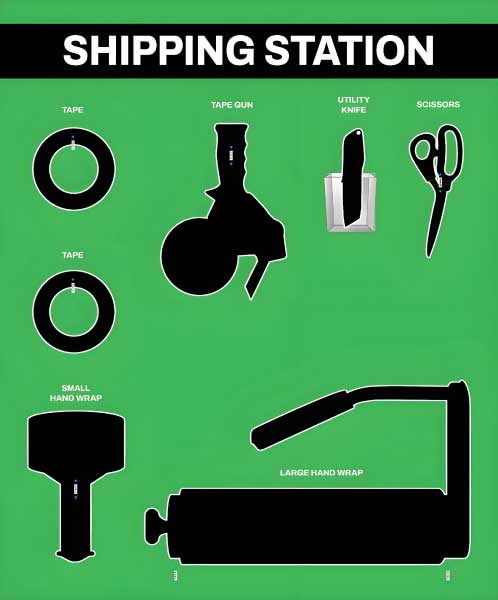 Shipping Station Wrap 5S Shadow Board