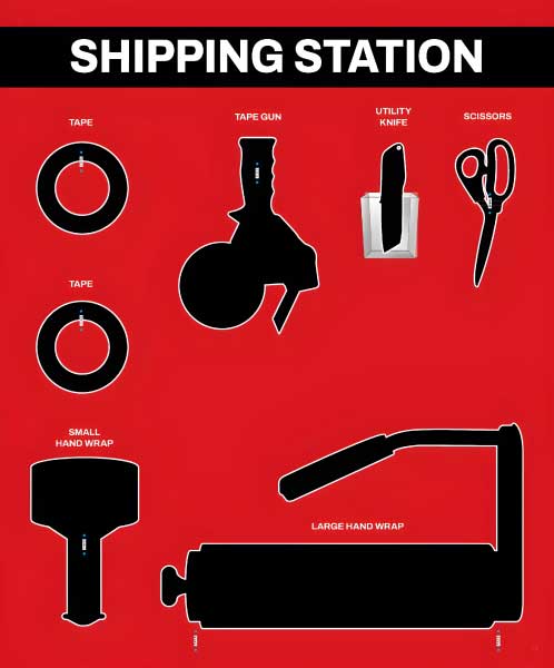 Shipping Station Wrap 5S Shadow Board