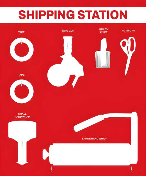 Shipping Station Wrap 5S Shadow Board