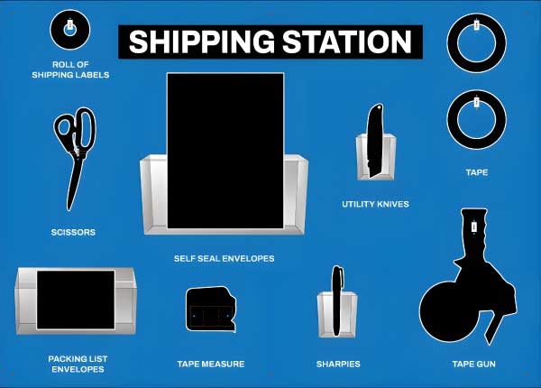 Shipping Station Pack 5S Shadow Board