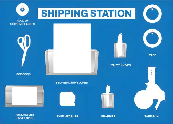 Shipping Station Pack 5S Shadow Board