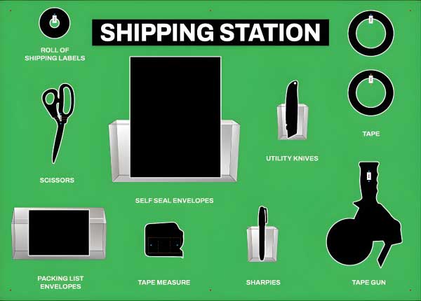 Shipping Station Pack 5S Shadow Board